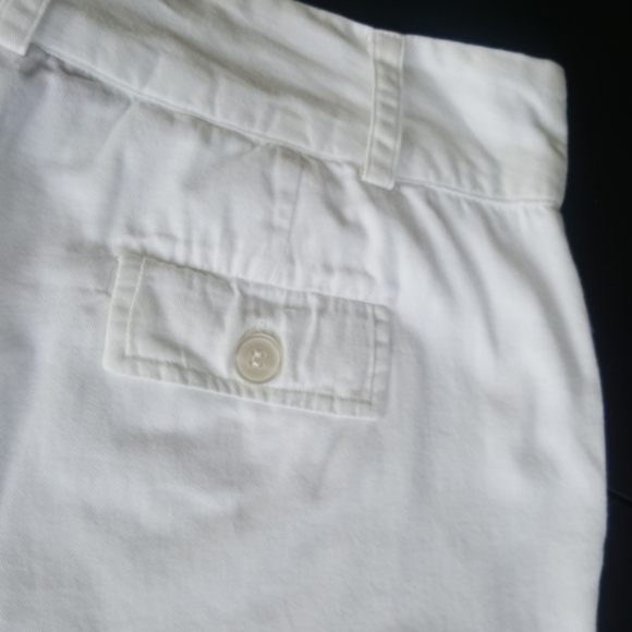 PEPPERMINT BAY ♡ Super-Sweet Vintage White Button Cuff Cotton Casual Shorts S - Picture 12 of 12